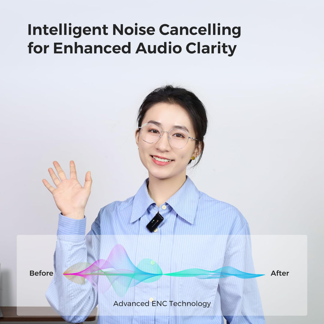 Wireless Lavalier Microphones with Noise Cancellation